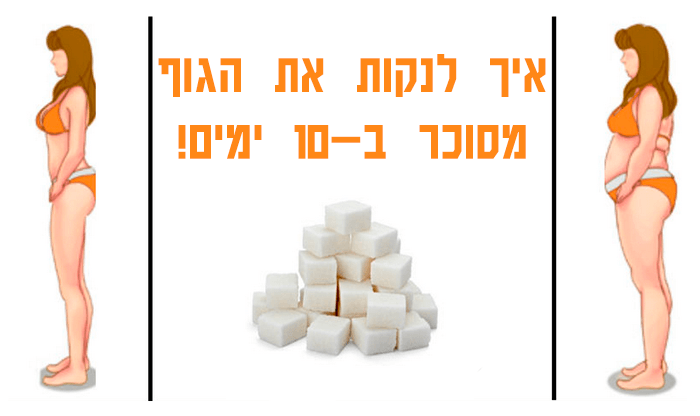 אתגר 10 ימים ללא סוכר להרזיה וניקוי הגוף