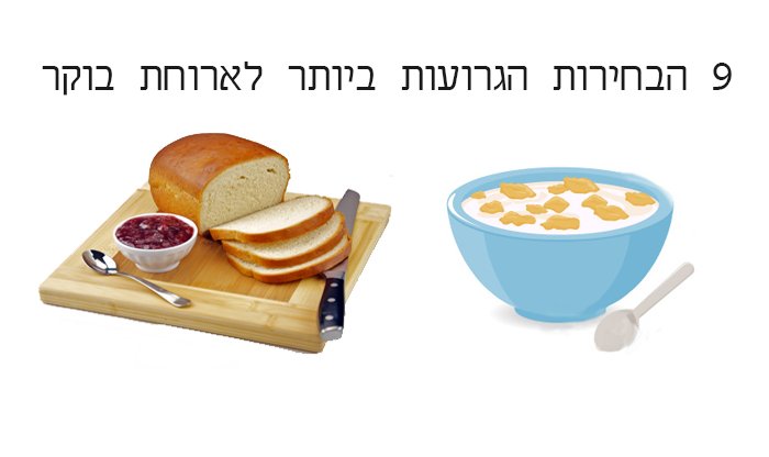 9 המזונות הגרועים ביותר לאכילה בבוקר