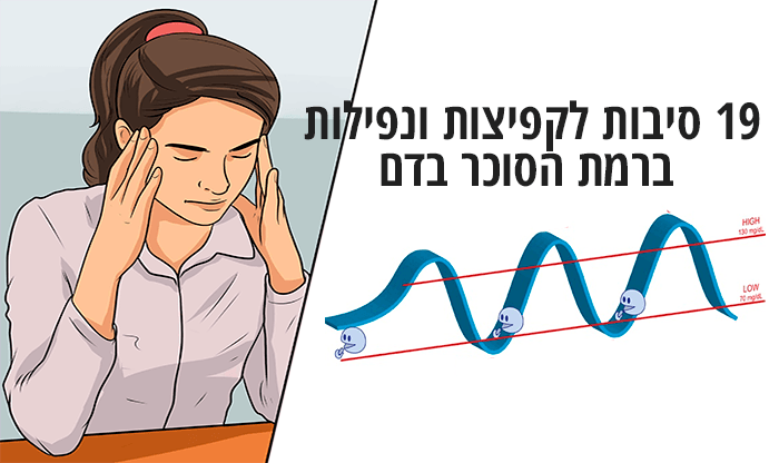 19 סיבות לקפיצות ונפילות ברמת הסוכר בדם