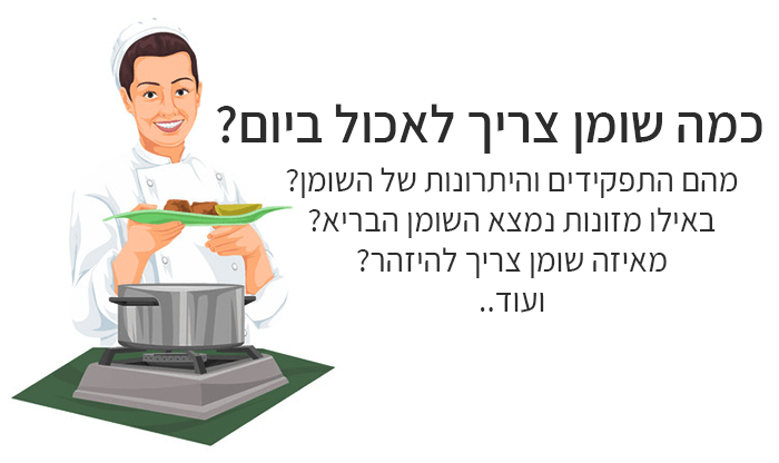 כמה שומן צריך לאכול ביום?