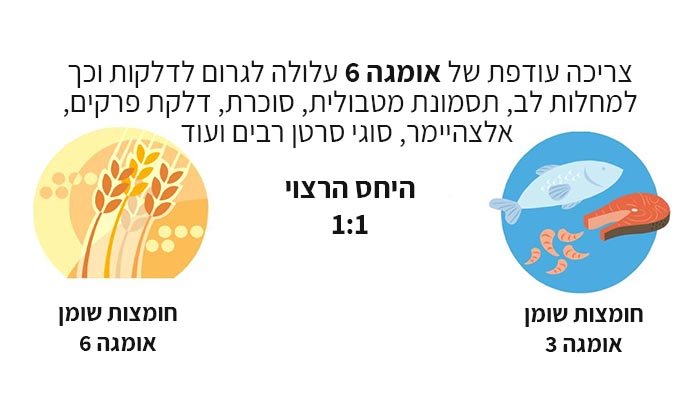 איך לאזן את היחס בין אומגה 6 ואומגה 3