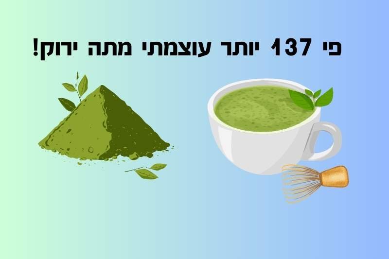 פי 137 יותר עוצמתי מתה ירוק! 5 יתרונות עוצמתיים לתה מאצ'ה