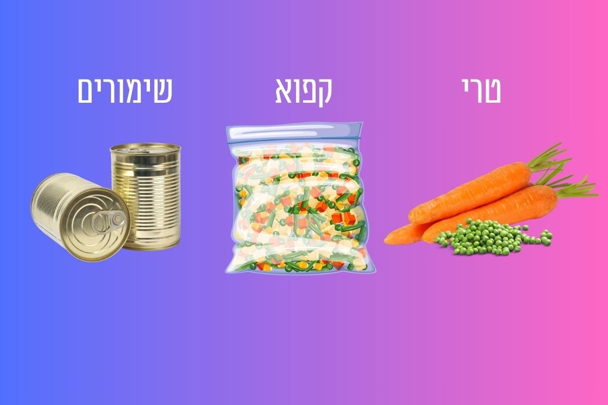 זה יפתיע אתכם! מה עדיף? מזון טרי, קפוא או שימורים