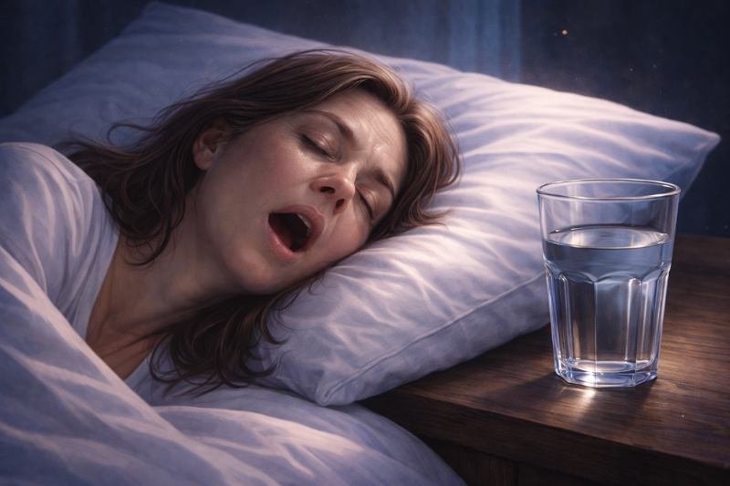 יובש בפה בלילה: 7 גורמים מפתיעים ואיך לטפל נכון